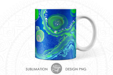 Sublimation mug designs showing malachite art Sublimation Artisan Craft SVG 