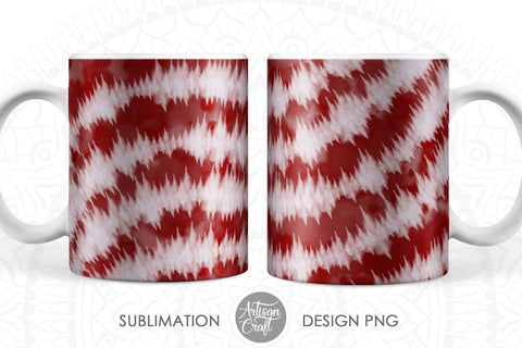Sublimation mug PNG with tie dye art for 11 oz mug SVG Artisan Craft SVG 