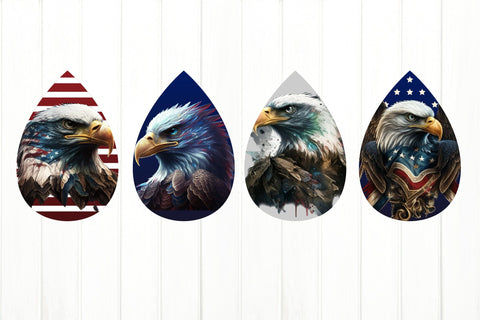 Sublimation Patriotic Earrings PNG. 4th of July Earrings PNG Sublimation Olga Terlyanskaya 