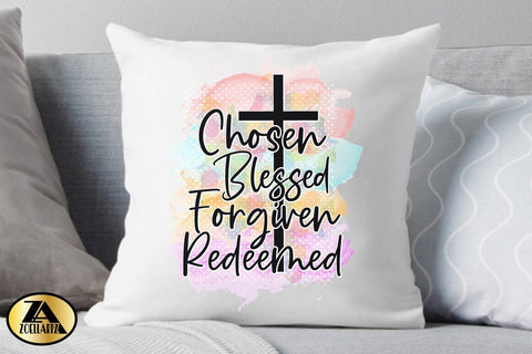 Sublimation PNG Chosen Blessed Redeemed Christian Quote PNG SVG zoellartz 