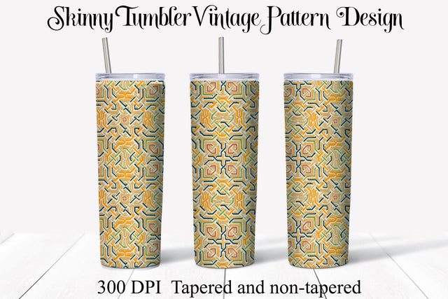 Sublimation Skinny Tumbler Vintage Pattern Design PNG Sublimation Digital Honeybee 