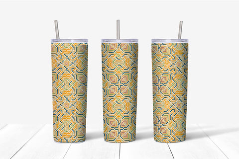 Sublimation Skinny Tumbler Vintage Pattern Design PNG Sublimation Digital Honeybee 