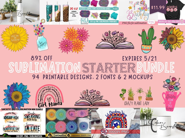 Sublimation Starter Bundle Bundle So Fontsy Design Shop 