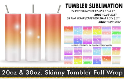 Sublimation Tumbler bokeh gradient colorful background Sublimation artnoy 