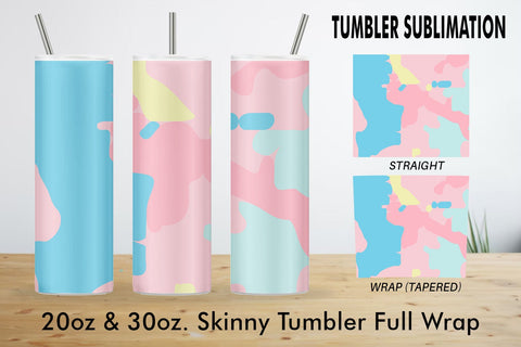 Sublimation tumbler camouflage pastel color background Sublimation artnoy 