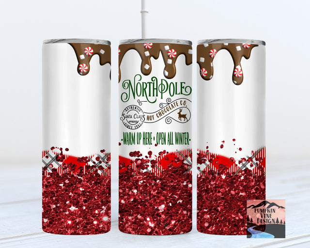 Sublimation Tumbler - Christmas Design - Hot Chocolate Drip Tumbler Sublimation You Make It Personal 