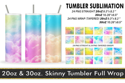 Sublimation tumbler cloud ombre background Sublimation artnoy 