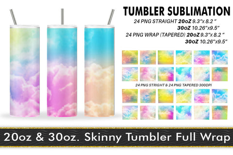 Sublimation tumbler cloud ombre background Sublimation artnoy 