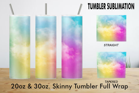 Sublimation tumbler cloud ombre background Sublimation artnoy 
