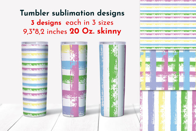 Sublimation tumbler designs. Water color stripes. PNG SVG Angelina Semenova 