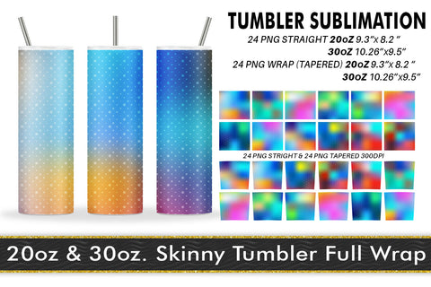 Sublimation tumbler dot pattern colorful background Sublimation artnoy 