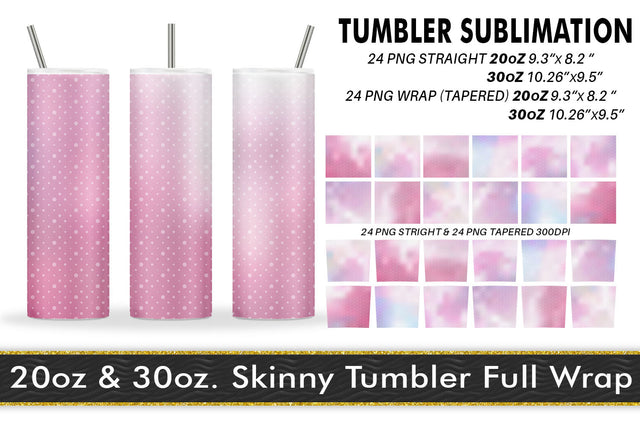 Sublimation tumbler dot pattern pink color background Sublimation artnoy 