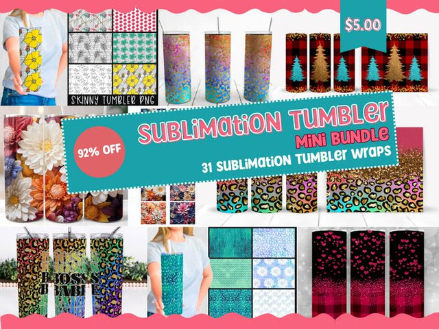 Sublimation Tumbler Five Buck Bundle Bundle So Fontsy Design Shop 