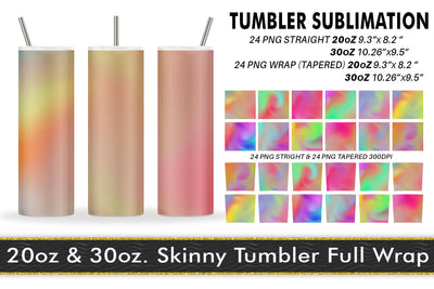 Sublimation Tumbler gradient rainbow wave texture background Sublimation artnoy 