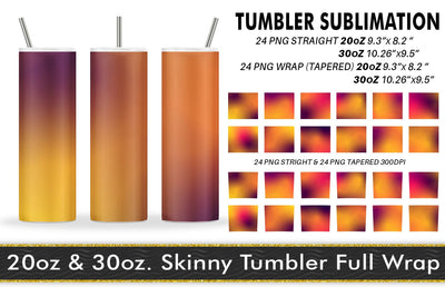 Sublimation tumbler orange gradient background Sublimation artnoy 