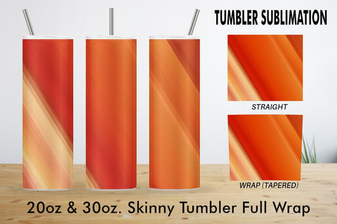 Sublimation tumbler striped color orange background Sublimation artnoy 