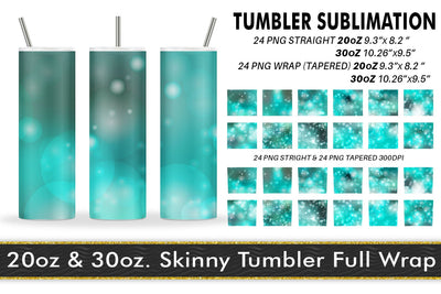 Sublimation tumbler turquoise bokeh background Sublimation artnoy 