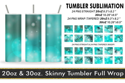 Sublimation tumbler turquoise bokeh background Sublimation artnoy 