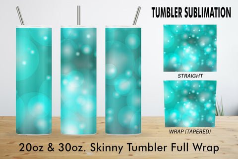 Sublimation tumbler turquoise bokeh background Sublimation artnoy 