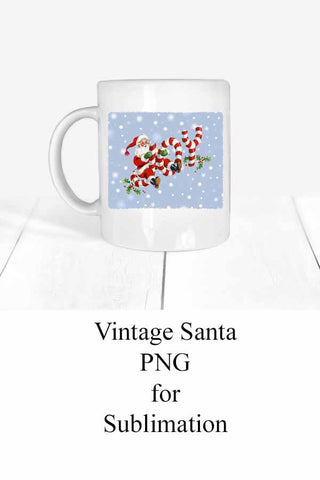Sublimation Vintage Santa Joy PNG Sublimation Digital Honeybee 