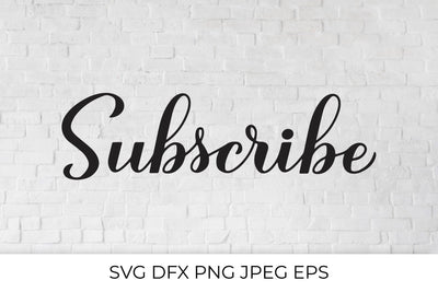 Subscribe calligraphy lettering SVG LaBelezoka 