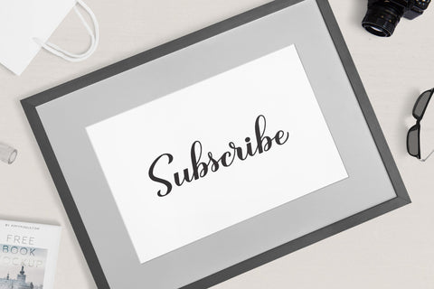 Subscribe calligraphy lettering SVG LaBelezoka 