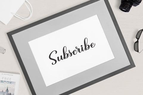 Subscribe calligraphy lettering SVG SVG LaBelezoka 