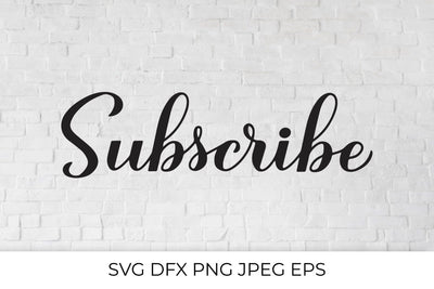 Subscribe calligraphy lettering SVG SVG LaBelezoka 