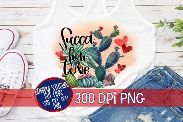 Succa For Love PNG for Sublimation-Valentine's Day PNG Sublimation Greedy Stitches 