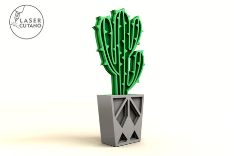 Succulent Bundle Multilayer CACTUS SET OF 10 Multilayer Laser Cut Files, Mandala, Round Sign SVG, 3D Designs, Mini Design Bundles SVG LaserCutano 