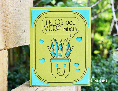 Succulent / Cactus card designs SVG Digital Gems 