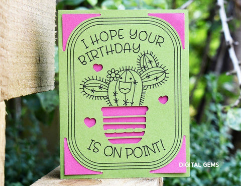 Succulent / Cactus card designs SVG Digital Gems 