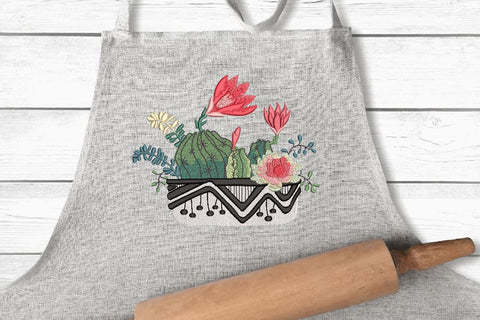 Succulent in a Pot, Cactus, Flower Machine Embroidery Design Embroidery/Applique DESIGNS Angie 
