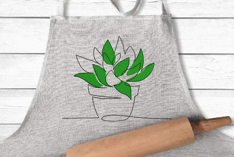 Succulent in a Pot Machine Embroidery Design Embroidery/Applique DESIGNS Angie 