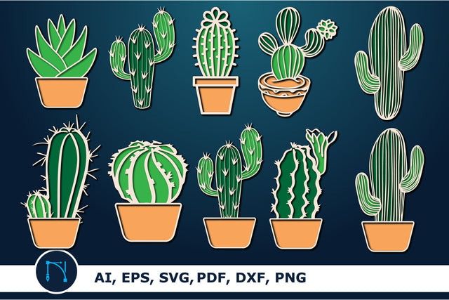 Succulent Magnets SVG bundle cut file SVG MD JOYNAL ABDIN 