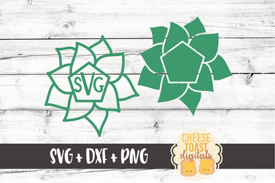 Succulent Monogram SVG Cheese Toast Digitals 