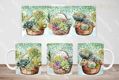 Succulent Mug Png, Cactus 11Oz Mug Sublimation Sublimation _HelArtShop_ 