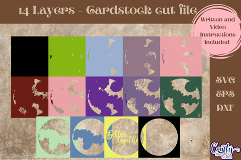 Succulent Svg Shadow Box, Better Together Desert Plant File SVG Crafty Mama Studios 