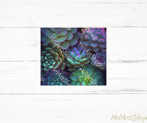 Succulent Tumbler PNG Sublimation, Skinny Tumbler PNG Sublimation _HelArtShop_ 