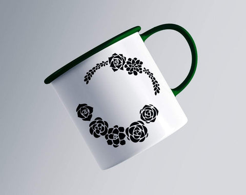 Succulent Wreath svg, cactus svg, floral wreath svg, floral wreath clipart, floral svg, flourish svg, Monogram wreath, monogram frame svg SVG CutLeafSvg 