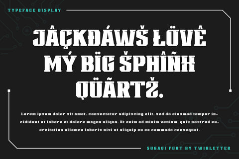 Sugaqi | Display Hero Font Font twinletter 