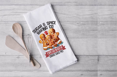 Sugar and Spice Baking Co Dish Towel Sublimation Sublimation Jagonath Roy 