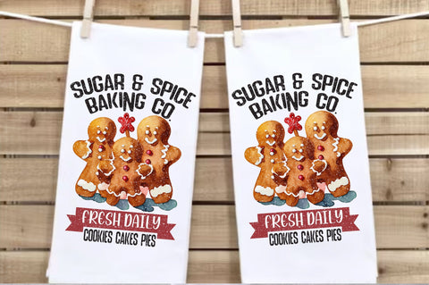 Sugar and Spice Baking Co Dish Towel Sublimation Sublimation Jagonath Roy 