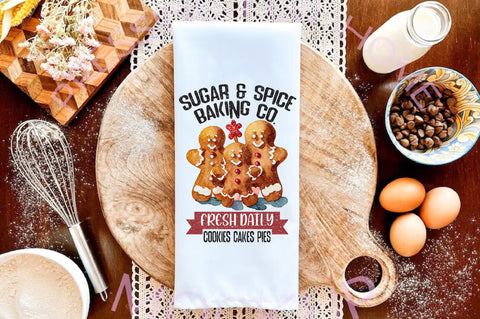 Sugar and Spice Baking Co Dish Towel Sublimation Sublimation Jagonath Roy 