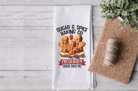 Sugar and Spice Baking Co Dish Towel Sublimation Sublimation Jagonath Roy 