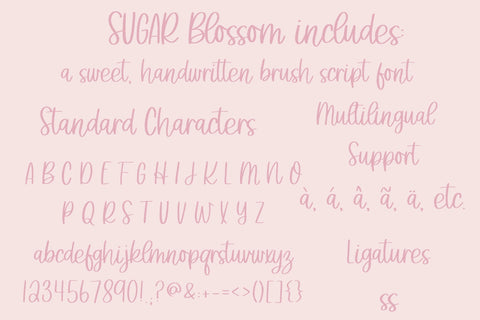 Sugar Blossom Brush Script Font Font Designing Digitals 