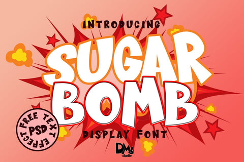 SUGAR BOMB - DISPLAY FONT Font Dm Letter Studio 