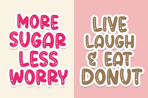 Sugar Donut Deluxe Package Fonts! Font Dm Letter Studio 