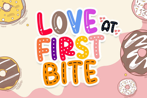 Sugar Donut Deluxe Package Fonts! Font Dm Letter Studio 