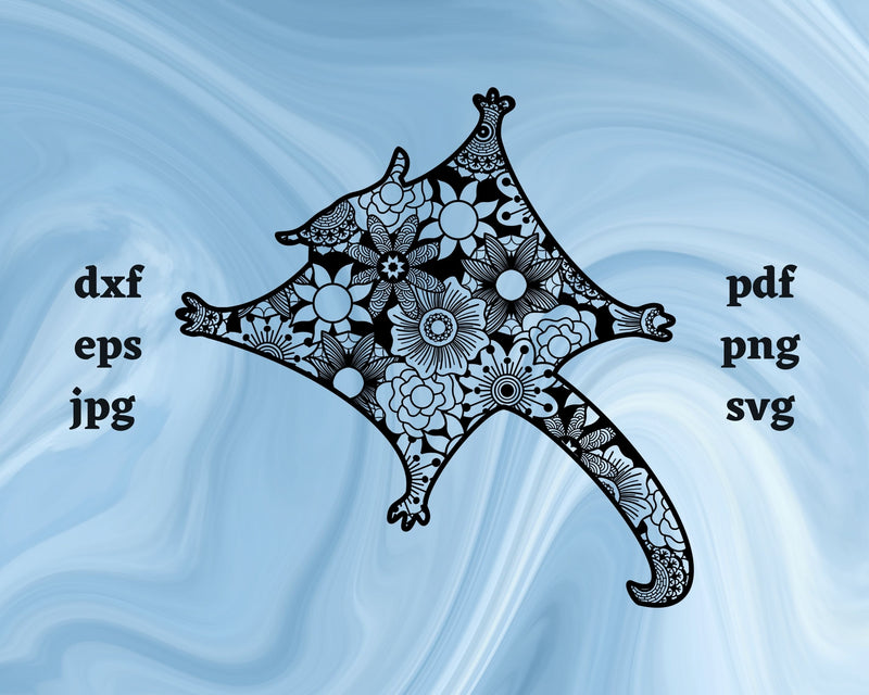 Sugar Glider Mandala SVG Cut File SVG Northern Light SVG 